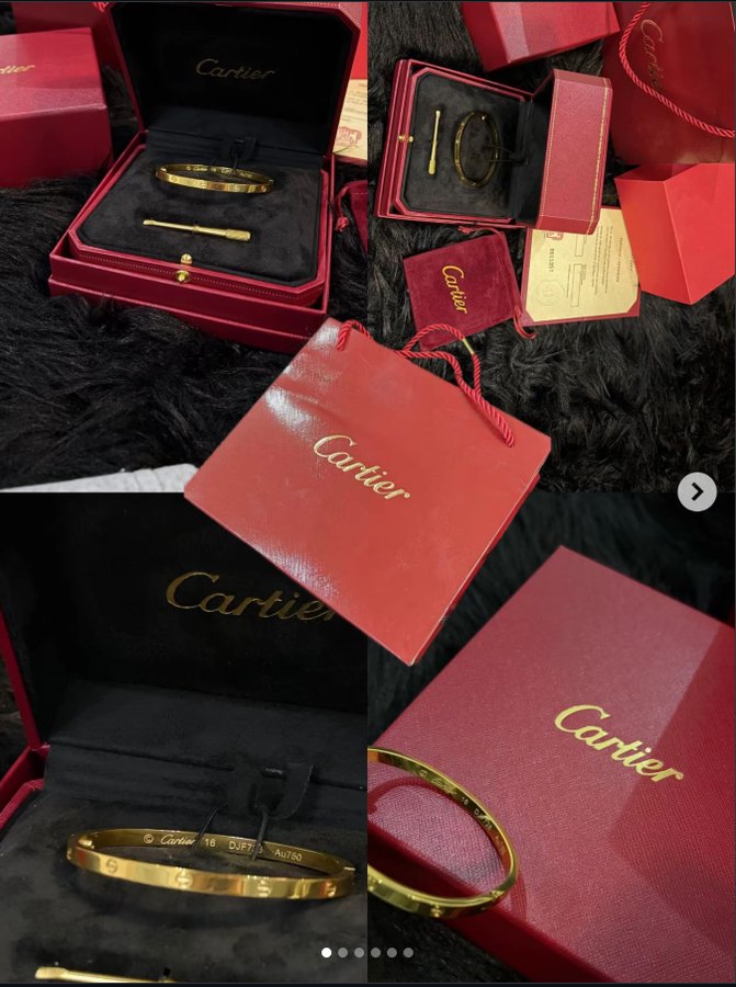 Instagram post — gold bangle