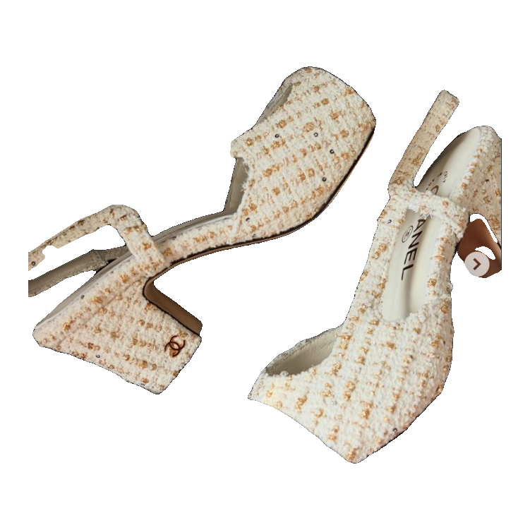 Tweed slingbacks