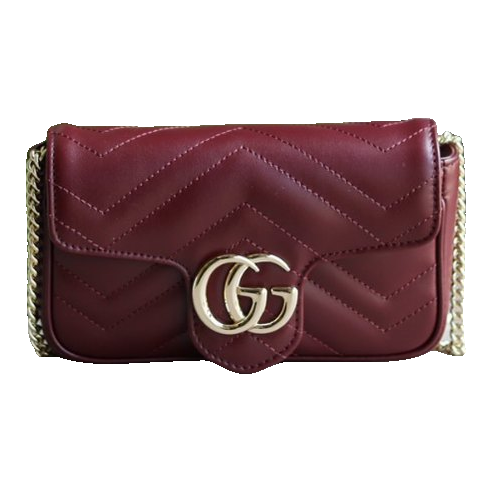 Burgundy chain bag