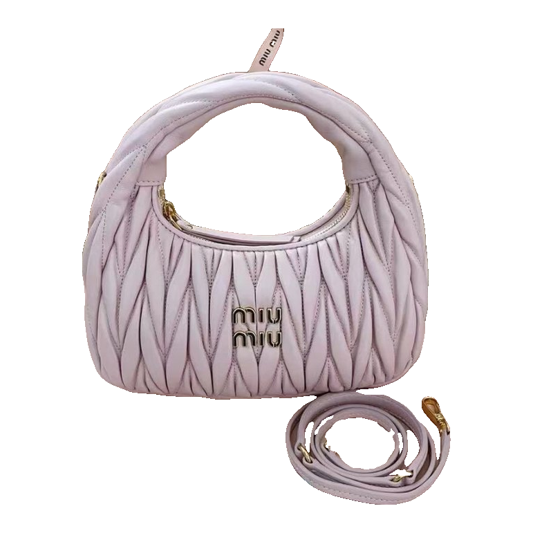 Matelassé hobo bag in dreamy lilac