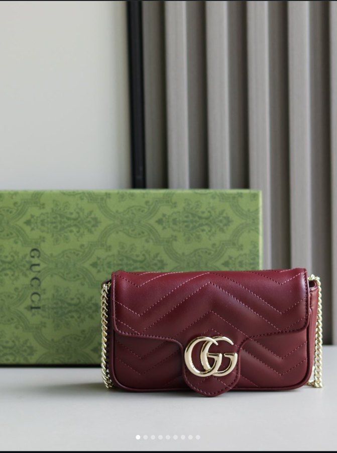 Instagram post — burgundy chain bag